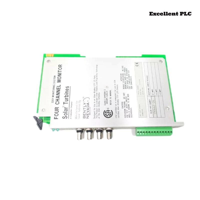 Bently Nevada 132417-01 190662-26 4 Channel Monitor Solar Turbines