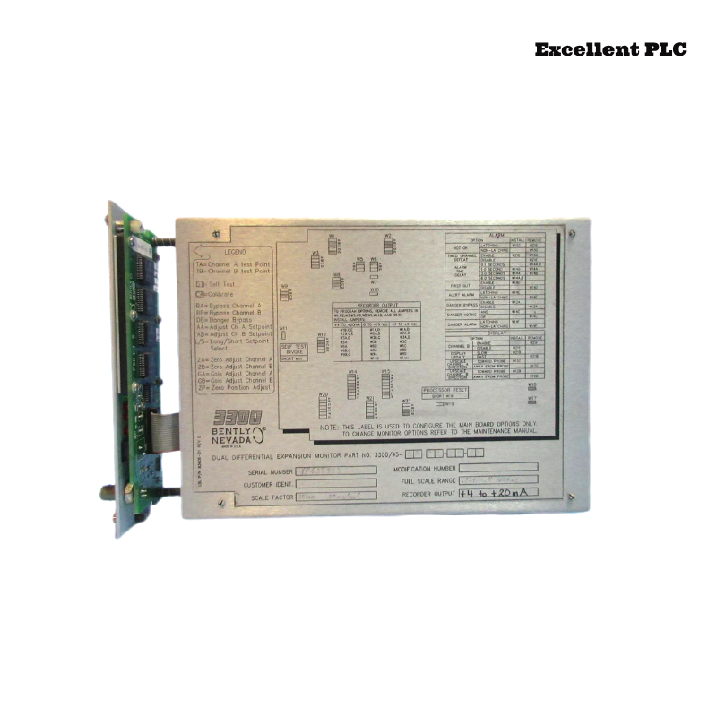 Bently Nevada 3300/45 Dual Differential Expansion Monitor