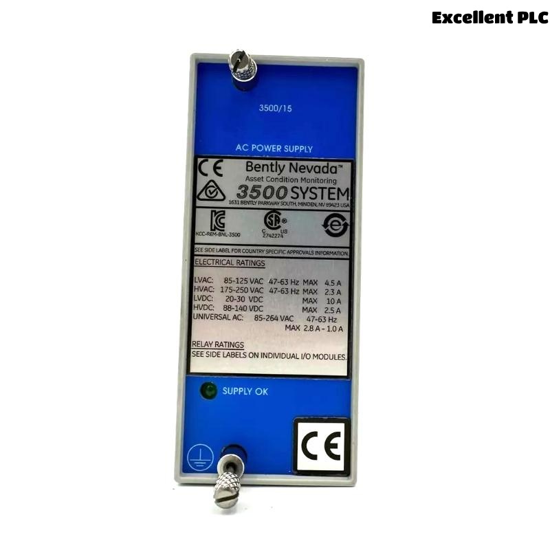 Bently Nevada 3500/15-05-05-00 106M1079-01 Power Supply Module