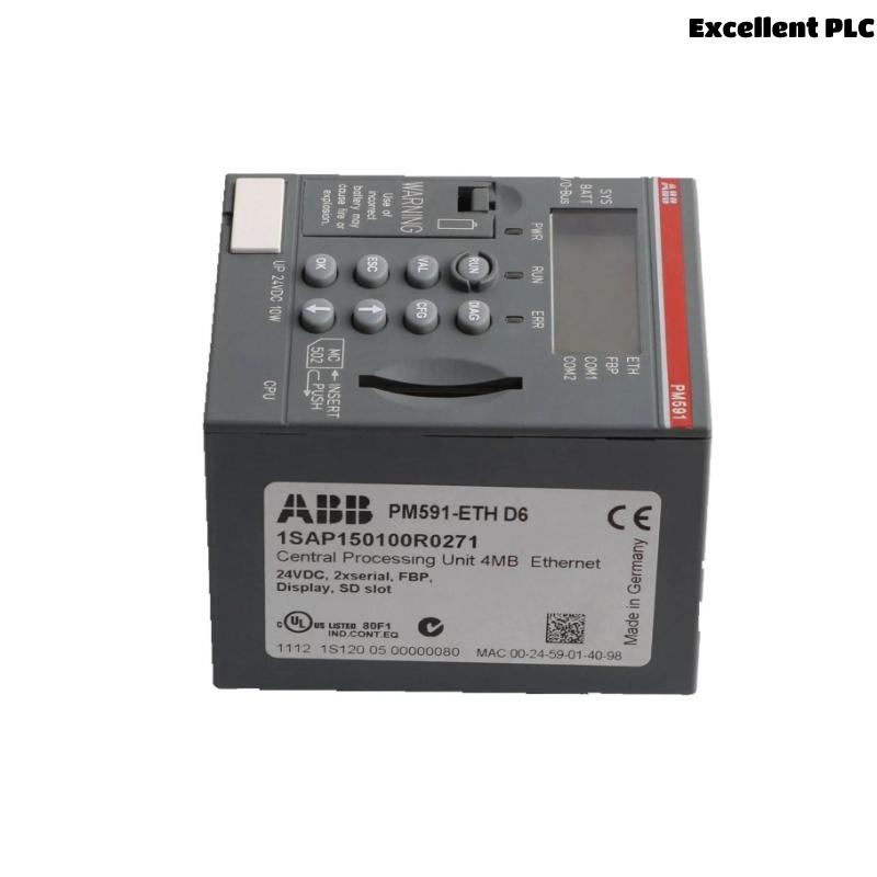 ABB PM591-ETH 1SAP150100R0271 CPU Programmable Logic Controller
