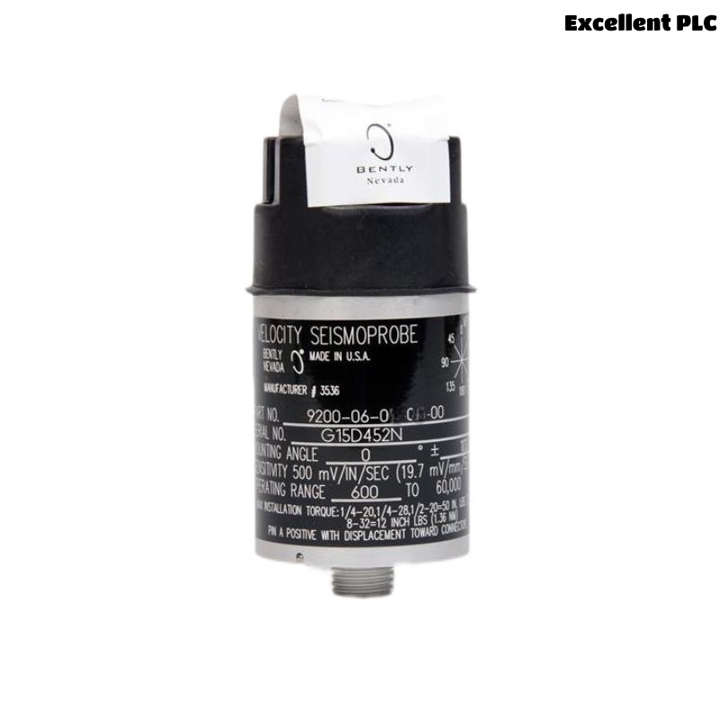 Bently Nevada 9200-06-02-10-00 Dual-Wire Velocity Seismic Sensor
