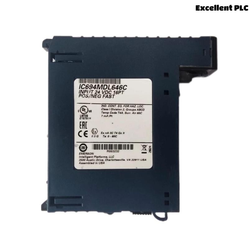 GE IC694MDL646C 24 VDC 16-point positive/negative logic input module