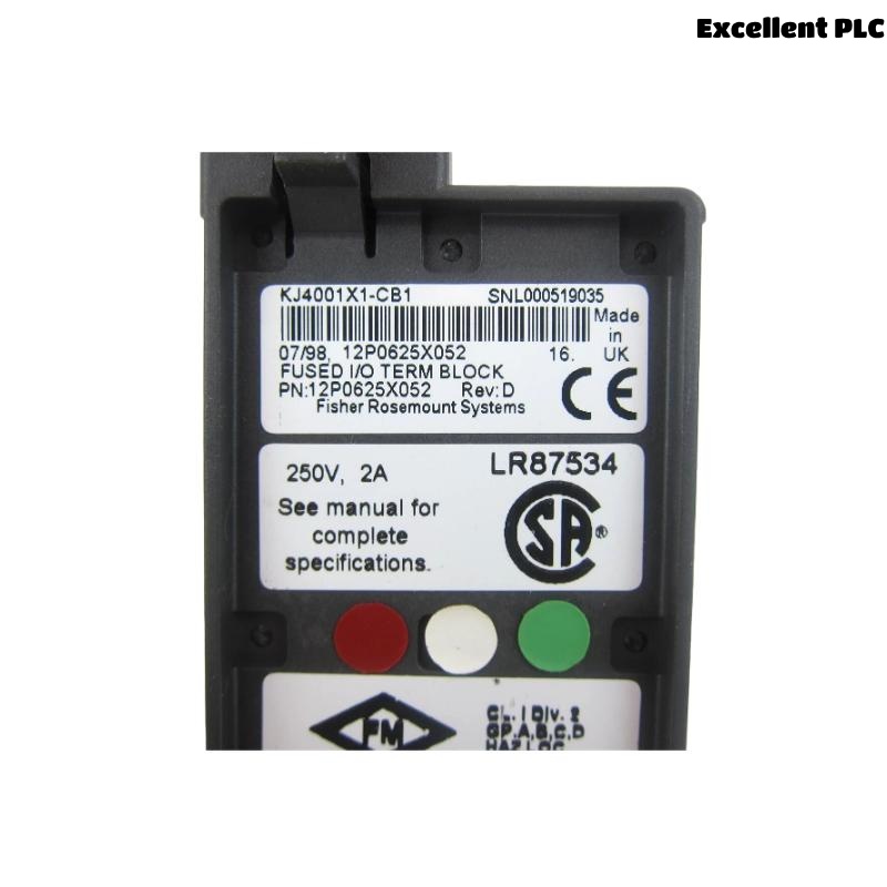 Emerson KJ4001X1-CB1 12P0625X052 I/O Terminal Block