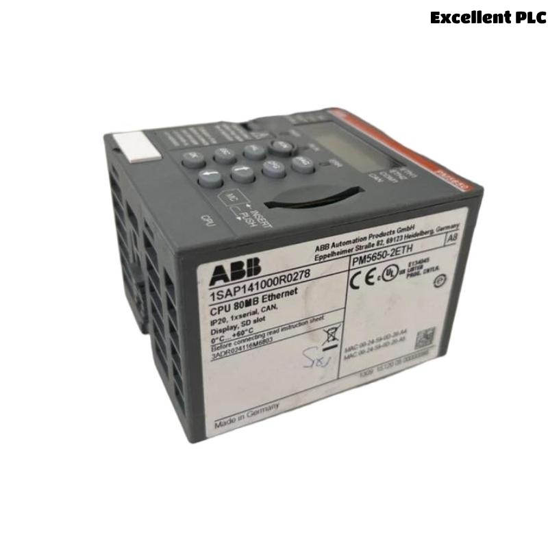 ABB PM5650-2ETH 1SAP141000R0278 CPU Programmable Logic Controller