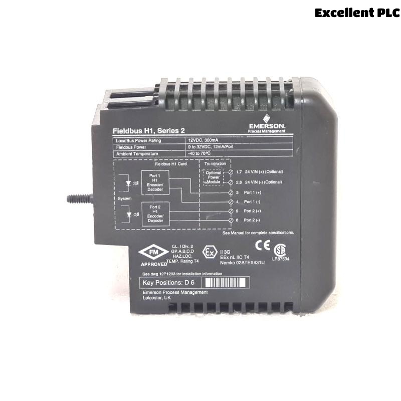 Emerson VE4017P0 KJ3242X1-BA1 Fieldbus H1 Card