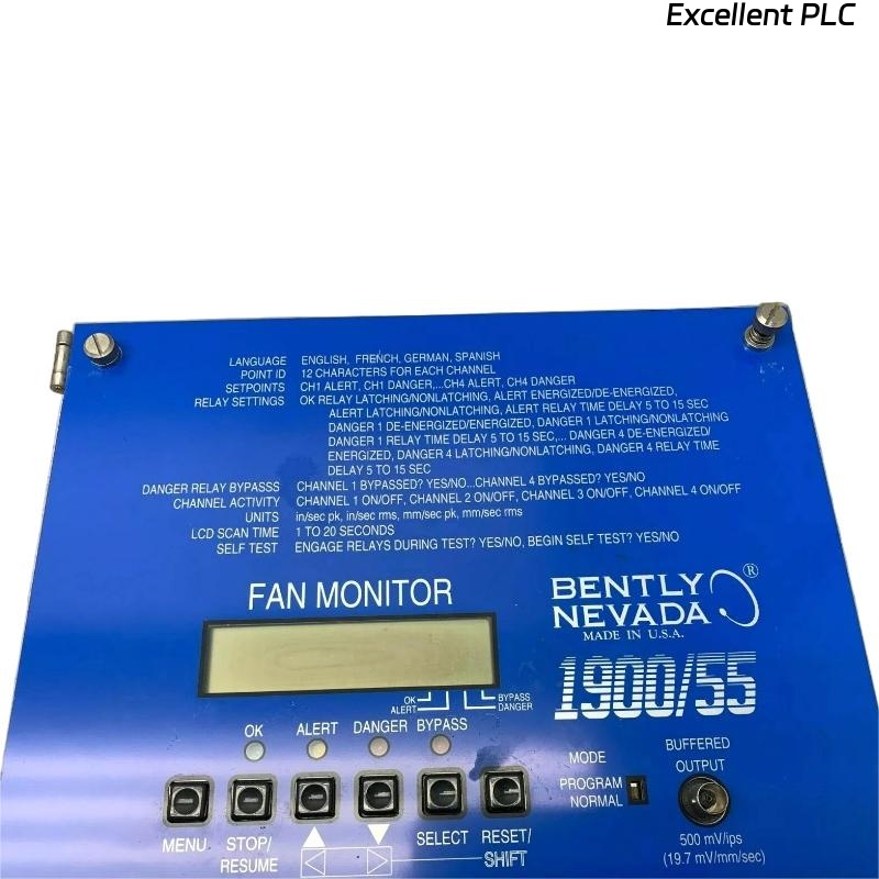 Bently Nevada 1900/55-02-01-01-00 Fan Monitor