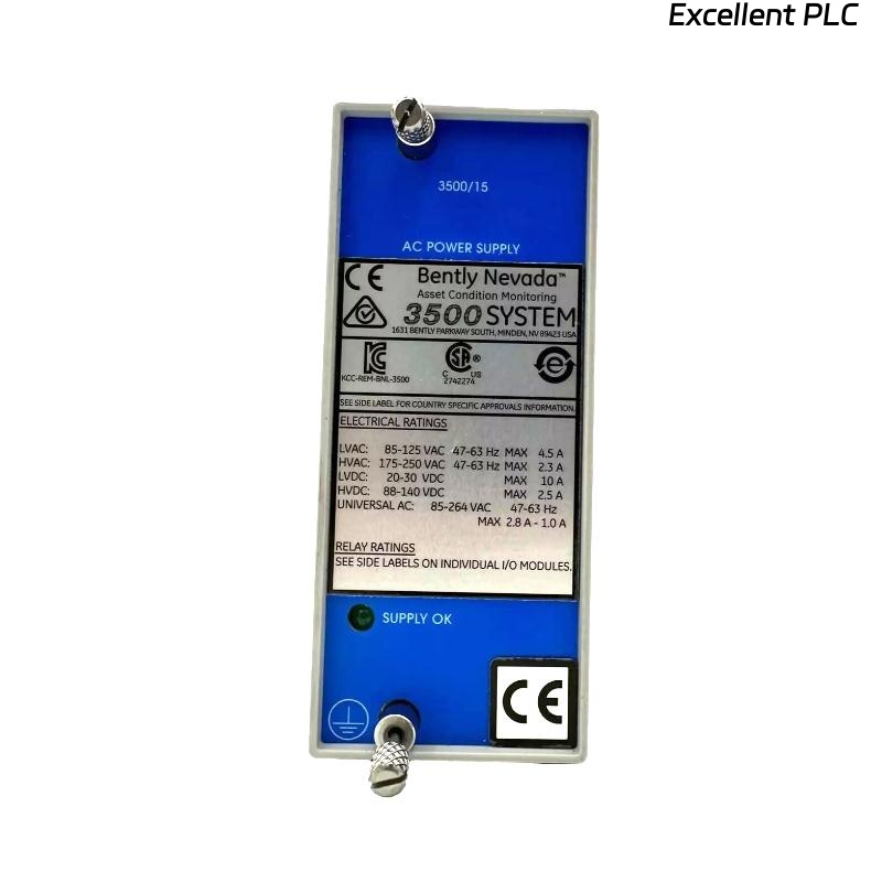 Bently Nevada 3500/15 106M1079-01+125840-02 Universal AC Power Supply Module