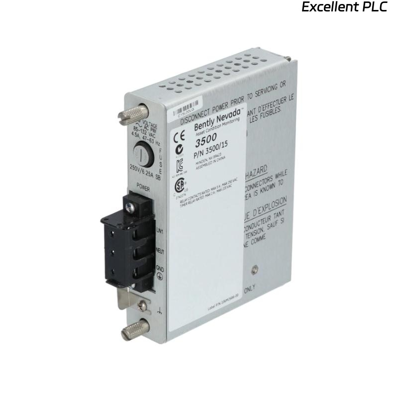 Bently Nevada 3500/15 125840-01 High Voltage AC Power Input Module