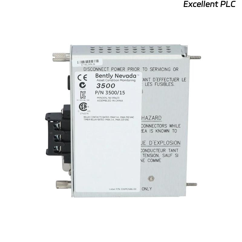 Bently Nevada 3500/15 125840-02 Low Voltage AC Power Input Module