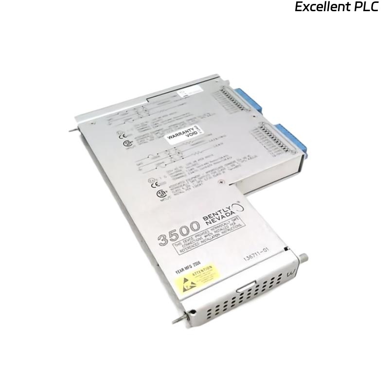 Bently Nevada 3500/60 136711-01 I/O Module with Internal Barriers and Internal Terminations