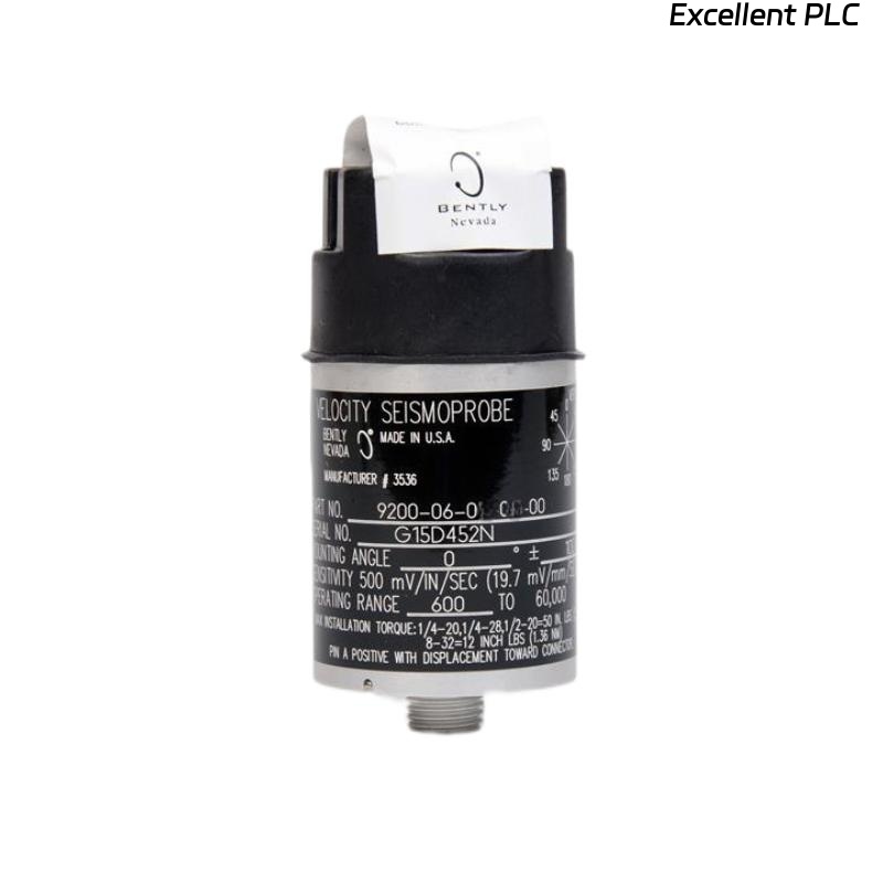 Bently Nevada 9200-01-01-01-00 Dual-line velocity seismic sensor