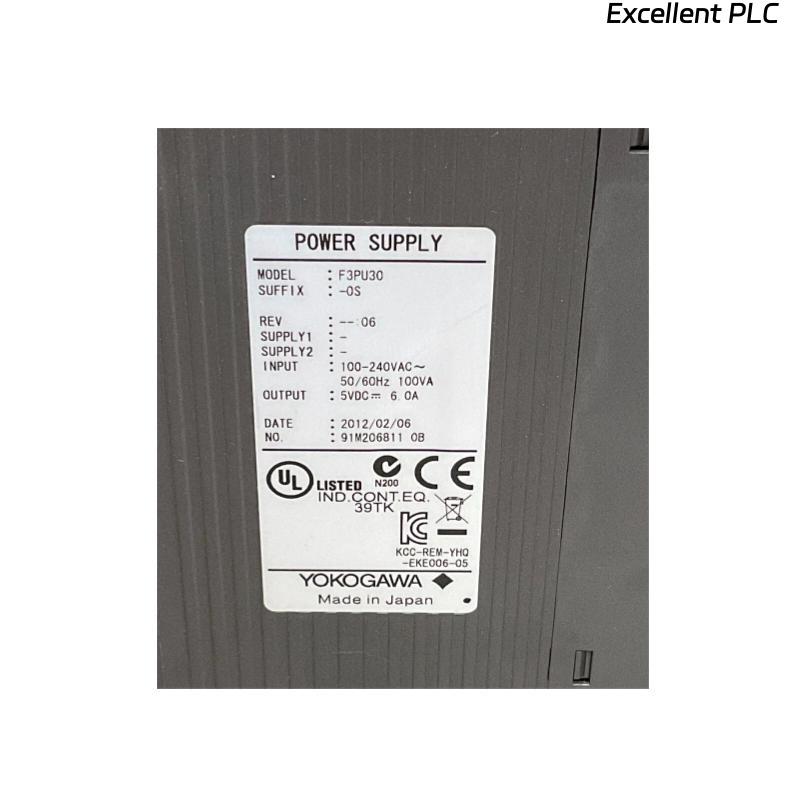 Yokogawa F3PU30-0S Power Supply Module