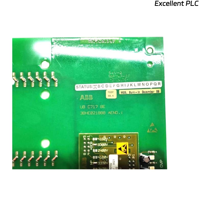 ABB UBC717BE101 3BHE021887R0101 OVVP-Board Coated