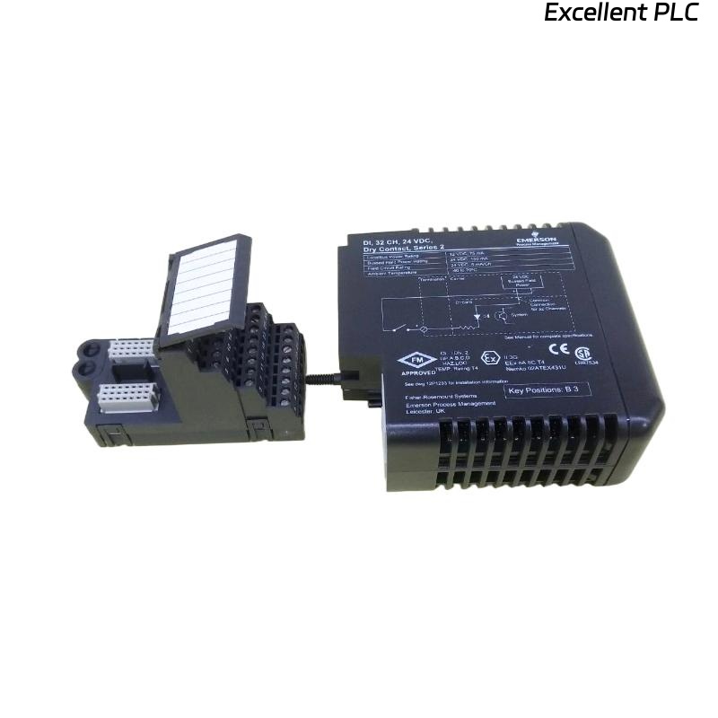 Emerson VE4001S2T2B4 KJ3203X1-BA1 12P3270X022 Input Module with Terminal Blocks