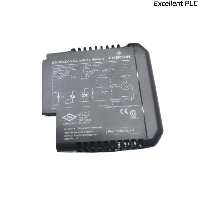 Emerson VE4002S1T2B5 KJ3204X1-BA1 + KJ4001X1-CJ1 Output Module with Terminal Blocks