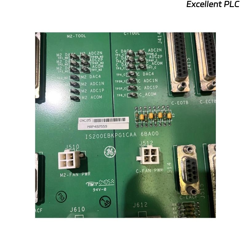 GE IS200EBKPG1B Exciter Backplane Control Board