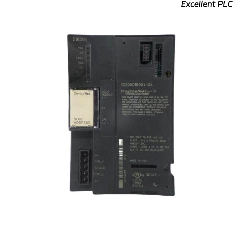 GE IC200DBI001 DeviceNet Network Interface Communication Card