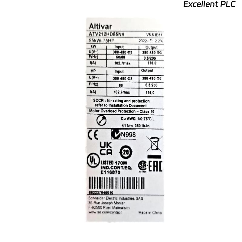 Schneider ATV212HD55N4 Variable Speed Drive