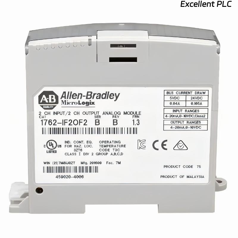 Allen Bradley 1762-IF2OF2 MicroLogix 1200 4 Channel Analog Combo Module