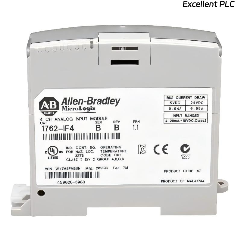 Allen Bradley 1762-IF4 MicroLogix 1200 4 Channel Voltage/Current Analog Input Module