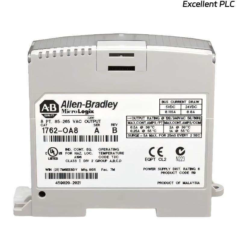 Allen Bradley 1762-OA8 MicroLogix 8 Point Digital Solid State Output Module
