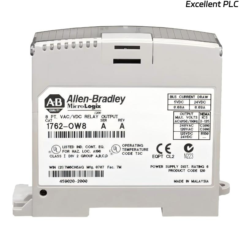Allen Bradley 1762-OW8 MicroLogix 1200 8 Point Relay Output Module