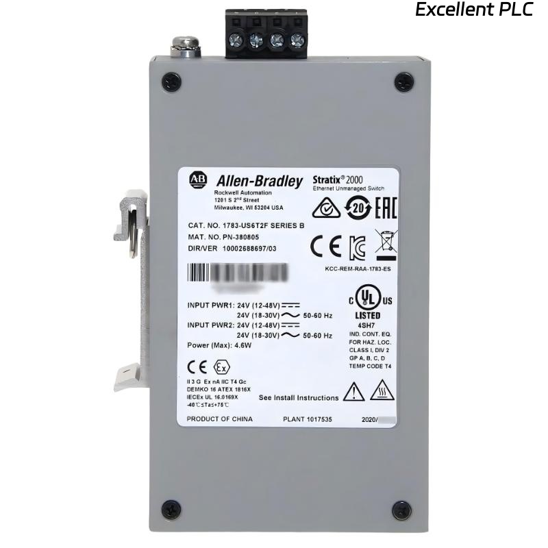Allen Bradley 1783-US6T2F Stratix 2000 Unmanaged EtherNet Switch