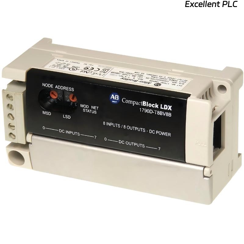 Allen Bradley 1790D-T8BV8B CompactBlock LDX I/O Base Block Module