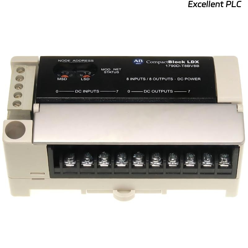 Allen Bradley 1790D-T8BV8B CompactBlock LDX I/O Base Block Module