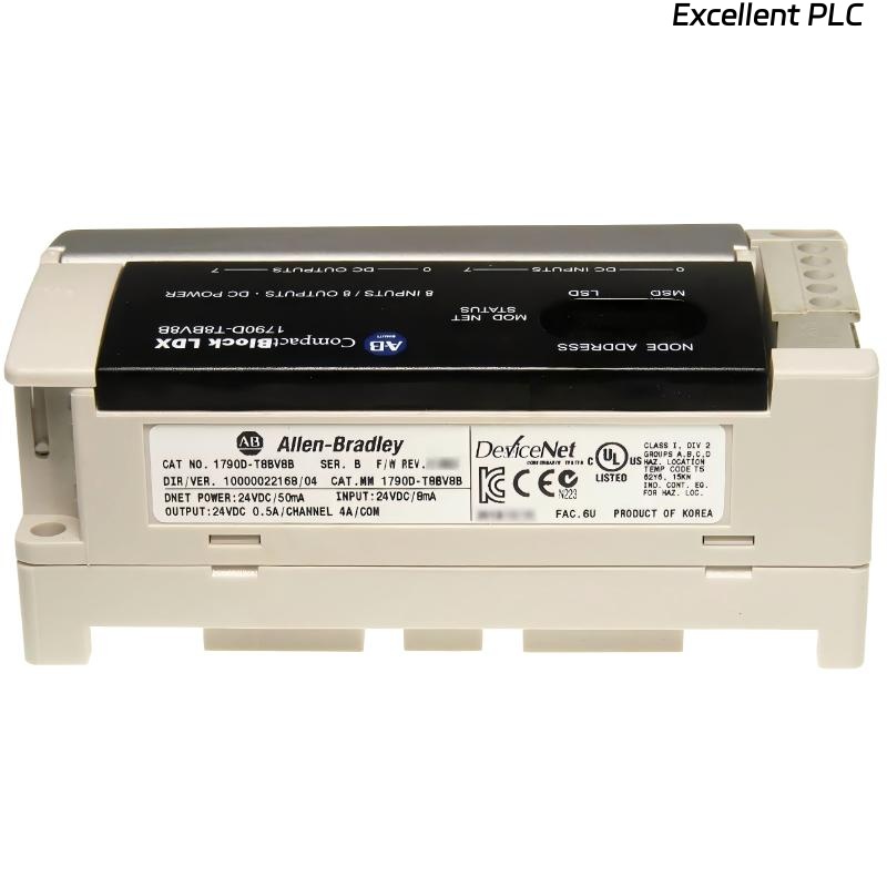 Allen Bradley 1790D-T8BV8B CompactBlock LDX I/O Base Block Module