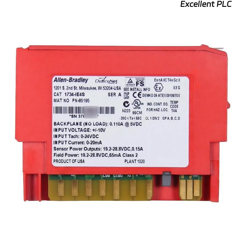 Allen Bradley 1734-IE4S Point Guard I/O Safety 4 Channel Analog Input Module