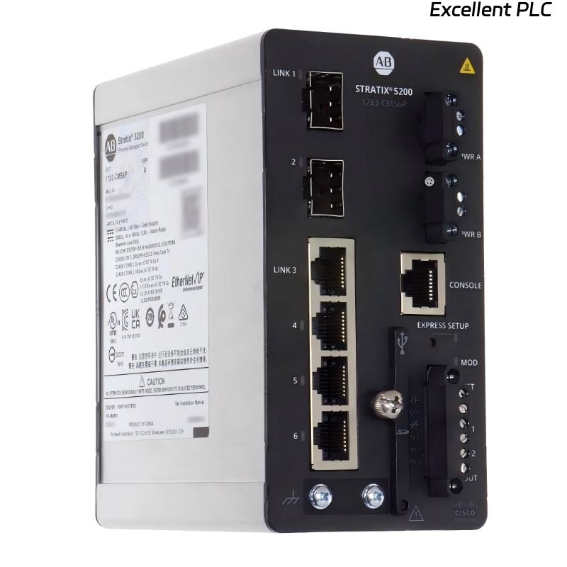 Allen Bradley 1783-CMS6P Stratix 5200 EtherNet Managed Switch