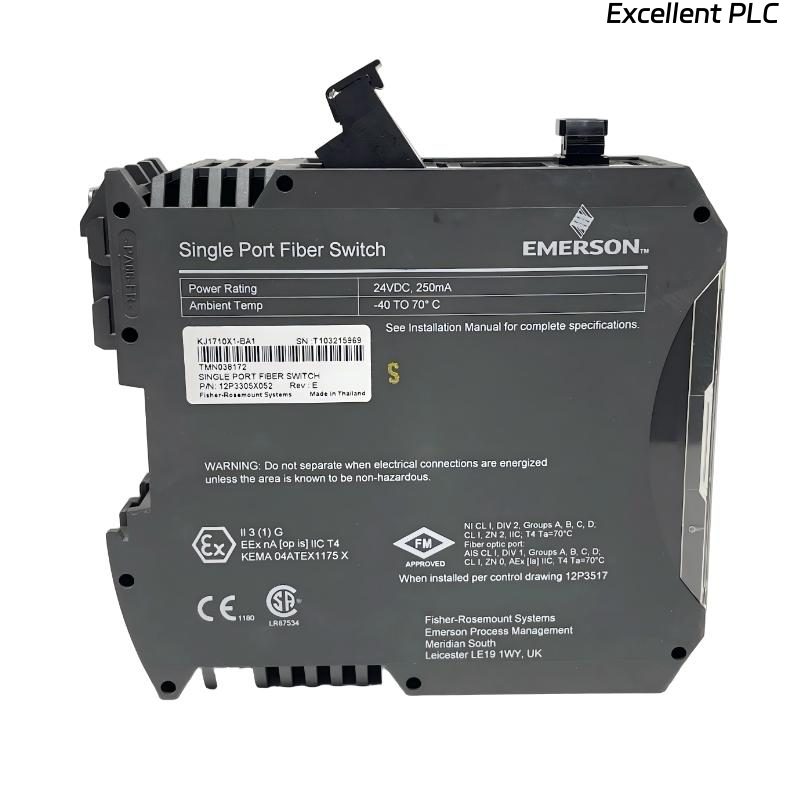 Emerson KJ1740X1-BA1 Four Port Fiber Switch
