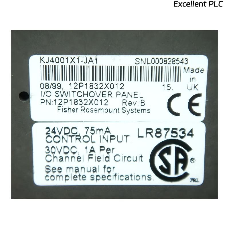 Emerson KJ4001X1-JA1 I/O Switchover Panel