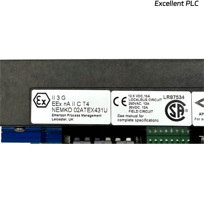 Emerson KJ4003X1-BA1 8 Wide VerticalPLUS I/O Carrier Left