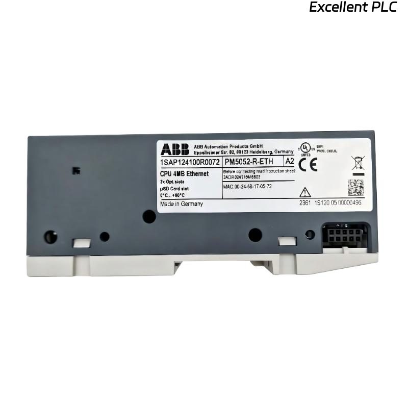 ABB PM5052‑R‑ETH 1SAP124100R0072 Processor Module