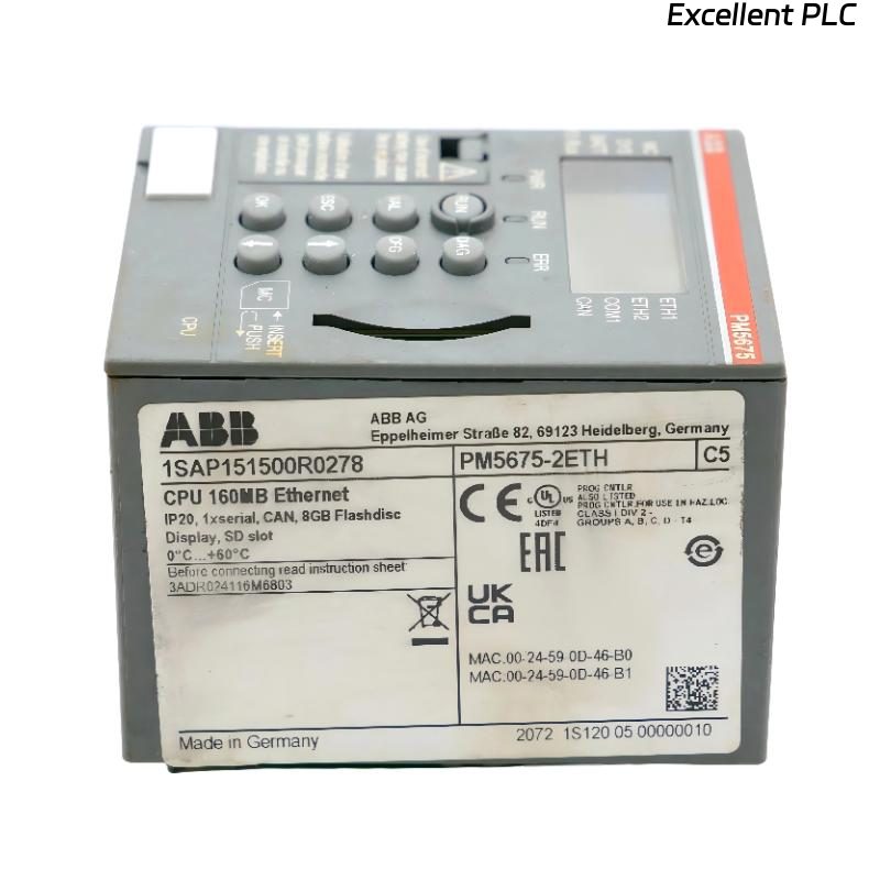 ABB PM5675-2ETH 1SAP151500R0278 Processor Module