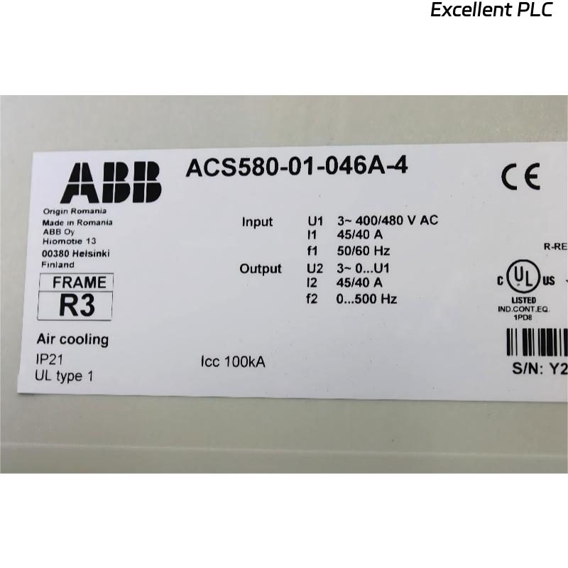 ABB ACS580-01-046A-4 3AXD50000038963 Frequency Converter