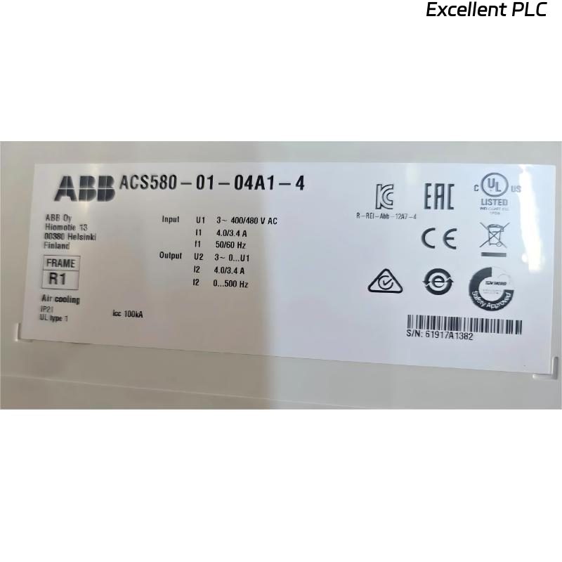 ABB ACS580-01-04A1-4 3AXD50000038939 Frequency Converter