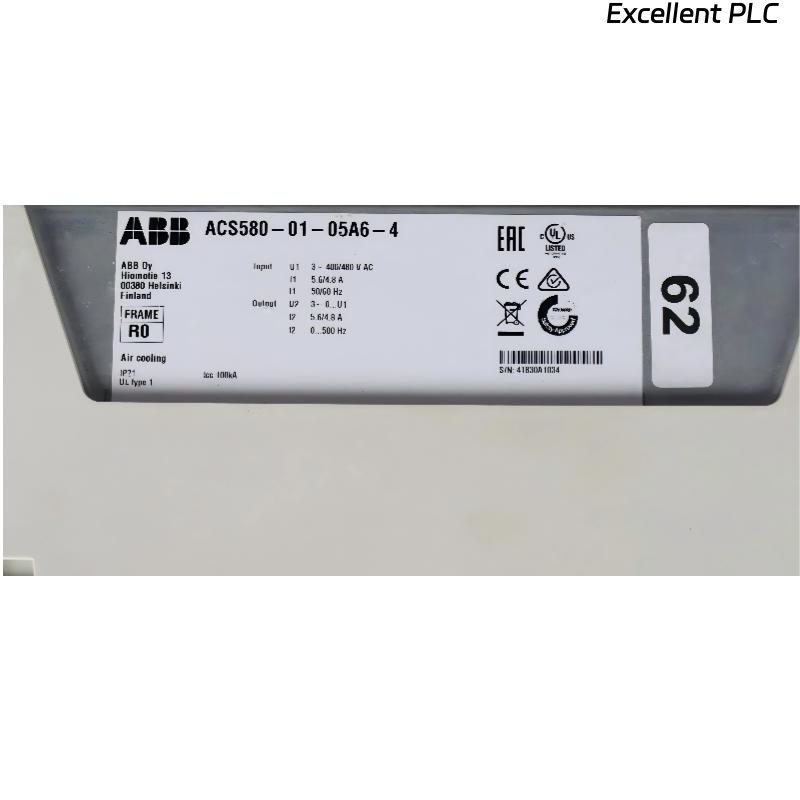 ABB ACS580-01-05A6-4 3AUA0000080489 Frequency Converter