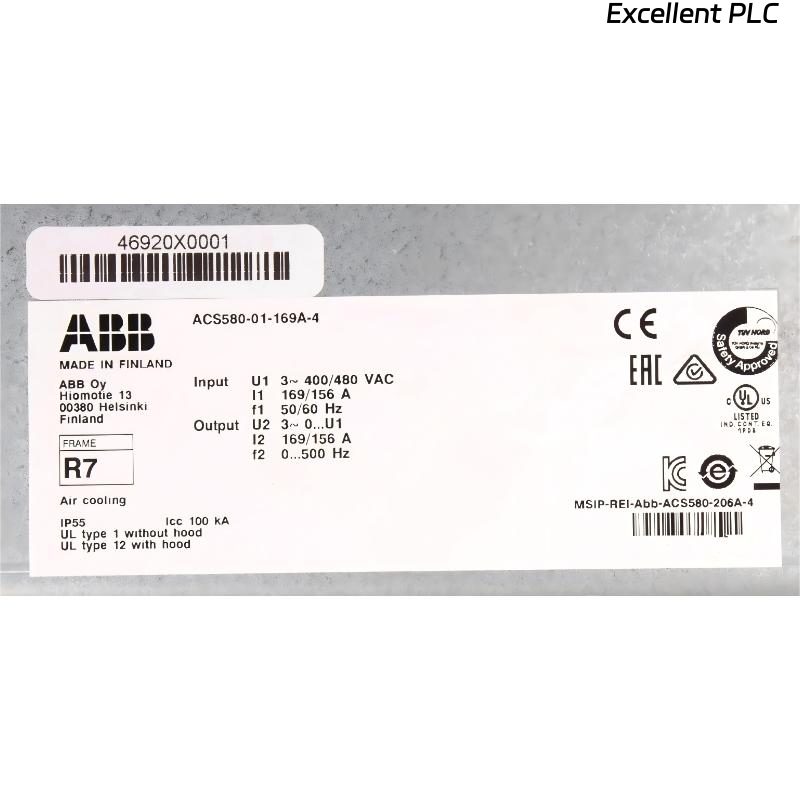 ABB ACS580-01-169A-4 3AUA0000080505 Frequency Converter