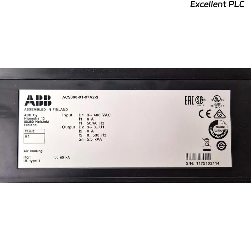 ABB ACS880-01-07A2-3 3AUA0000107988 Frequency Converter
