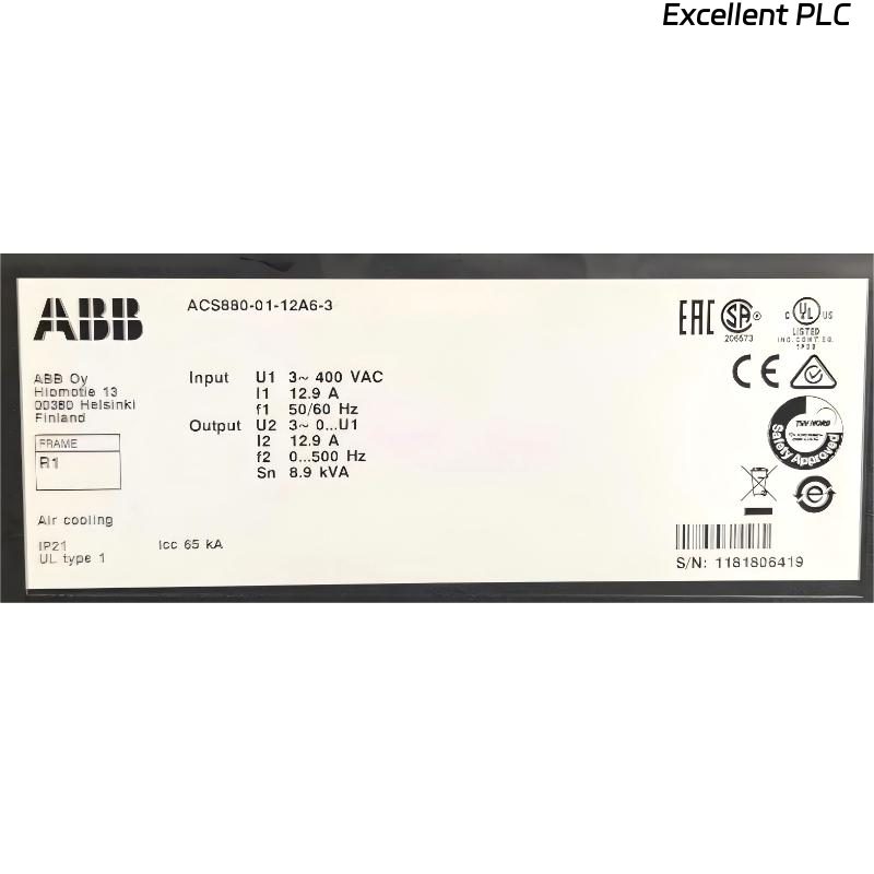 ABB ACS880-01-12A6-3 3ABD00035964-D Frequency Converter