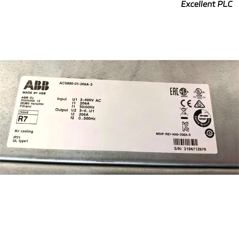 ABB ACS880-01-206A-3 3AUA0000108028 Frequency Converter