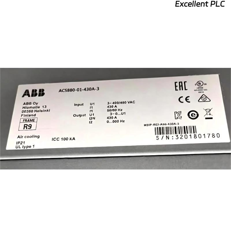 ABB ACS880-01-430A-3 3AUA0000108038 Frequency Converter