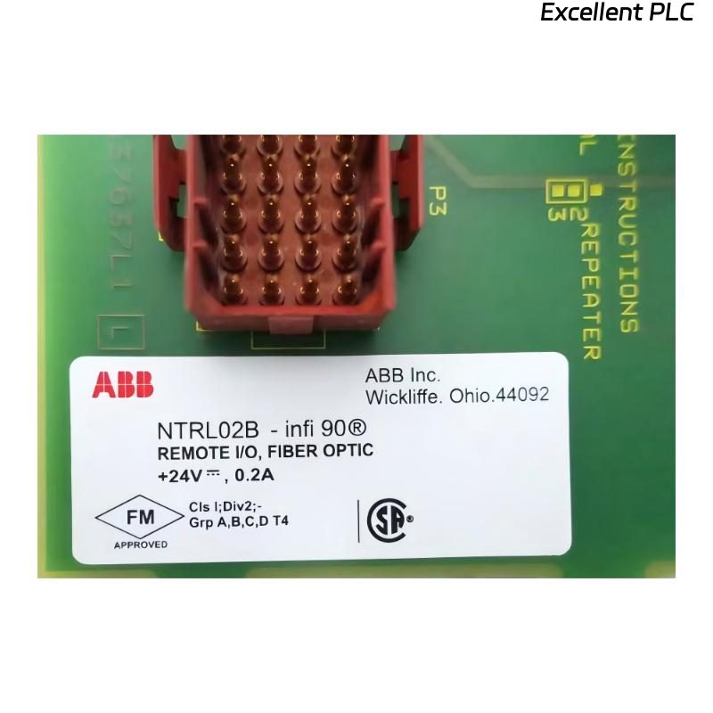 ABB Bailey NTRL02B Fiber Optic Remote I/O Termination Unit